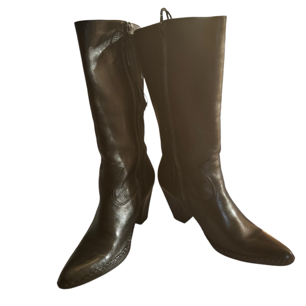 Frye boots womens size 10M black F5012E05 cowgirl western soft leather cowgirl - Picture 3 of 16